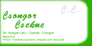 csongor csekme business card